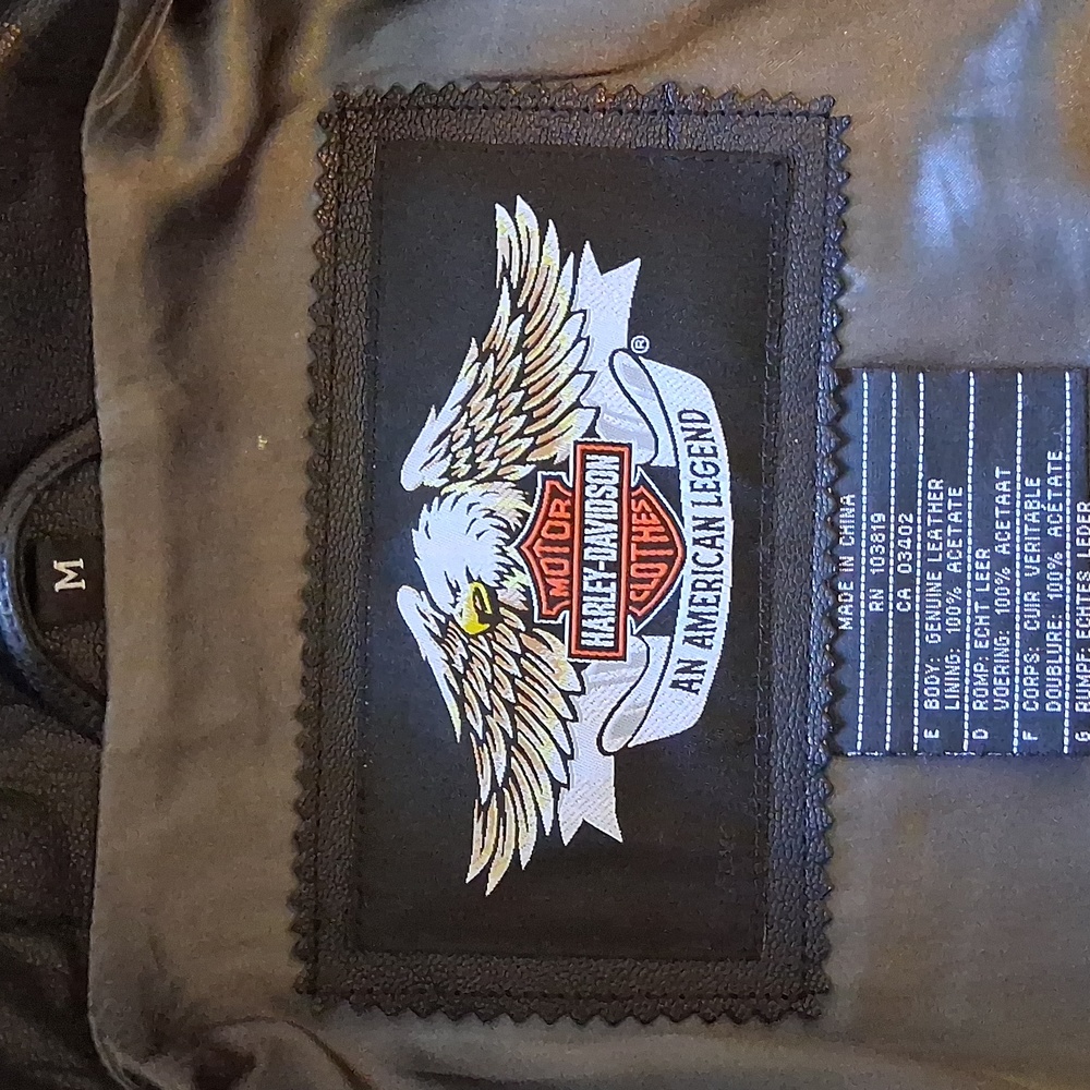 Harley-Davidson Women's Classic Black Leather Studded Bling Biker Jacket - Picture 11 of 12